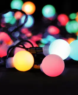 Vánoční dekorace Solight Světelný venkovní řetěz 200 LED s dálkovým ovladačem, 20 m