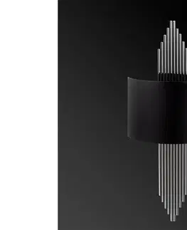 Svítidla Sofahouse 28853 Designová nástěnná lampa Daishiro černá / stříbrná