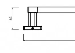 Koupelnový nábytek NOVASERVIS Držák ručníků GRETA 600 mm, černá matná AGR09BL