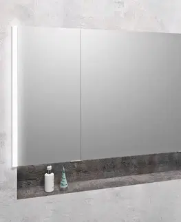 Koupelnová zrcadla SAPHO INTEGRA zápustná galerka s LED osvětlením, 125x70cm IN125