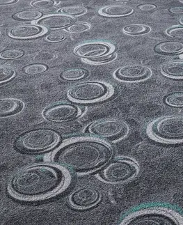 Koberce a koberečky Dywany Lusczow Kusový koberec DROPS Bubbles šedo-modrý, velikost 100x200