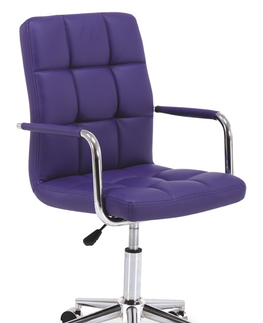 Kancelářské židle Kancelářská židle BALDONE, fialová ekokůže 