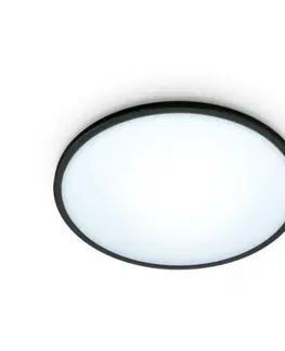 Chytré osvětlení Philips LED Stropní přisazené svítidlo WiZ Superslim 8719514337992 14W 1300lm 2700-6500K IP20 24,2cm černé, stmívatelné