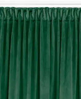 Záclony Závěs Homede Vila III s průchodkami a řasící páskou typu drak zelený, velikost 135x175