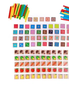 Hračky LUCY & LEO - 177 Učíme se počítat – dřevěný edukativní set 135 prvků
