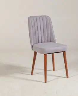 Židle Hanah Home Jídelní židle VINA šedá/walnut