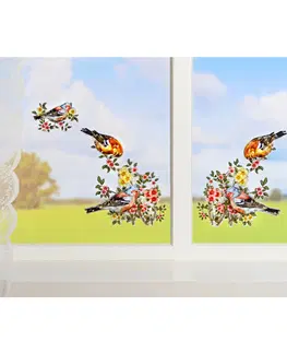 Dekorace oken a dveří 3D obrázek na okno "Květiny"
