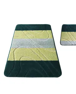 Koupelnové předložky Protiskluzové koberečky zelené barvy do koupelny