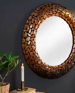 Zrcadla LuxD Designové zrcadlo Mauricio, 82 cm, měděné