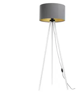Lampy  Stojací lampa STANDART 1xE27/60W/230V šedá/bílá 