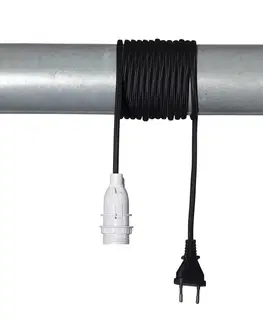 Závěsná světla s konektorem STAR TRADING Zásuvka E14 Lacy s kabelem, černobílá
