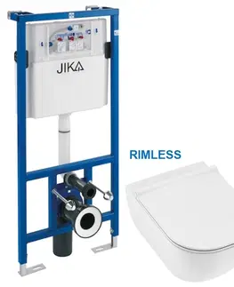 WC sedátka předstěnový instalační systém bez tlačítka + WC JIKA MIO + SEDÁTKO SLIM H895652 X IO1