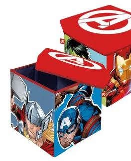 Boxy na hračky ARDITEX - Úložný box s víkem / taburetka 2v1 AVENGERS, AV15229