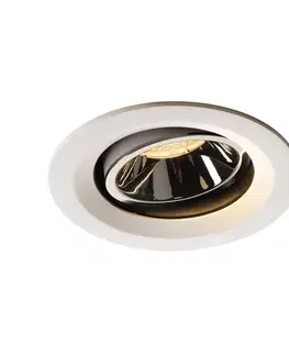 LED podhledová svítidla SLV BIG WHITE NUMINOS MOVE DL M vnitřní LED zápustné stropní svítidlo bílá/chrom 3000 K 20° otočné a výkyvné 1003591