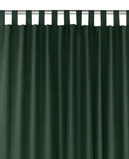 Záclony HOMEDE Závěs MILANA klasické záložky 10 cm zelený, velikost 220x245