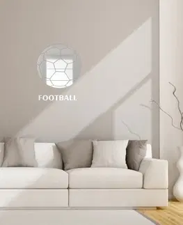 Dětské dekorační zrcadla Kulaté zrcadlo na zeď s fotbalovým motivem