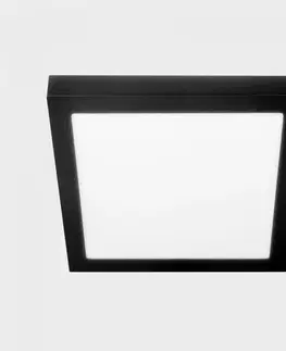 Klasická stropní svítidla KOHL LIGHTING KOHL-Lighting DISC SLIM SQ stropní svítidlo černá 24 W 3000K Push