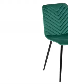 Židle Jídelní židle 4 ks ATLAS Dekorhome Zelená
