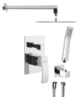 Sprchy a sprchové panely SAPHO GINKO podomítkový sprchový set s pákovou baterií, 2 výstupy, chrom 1101-42-21