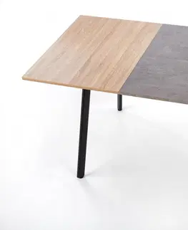 Jídelní stoly HALMAR Rozkládací jídelní stůl Albon dub sonoma/šedá