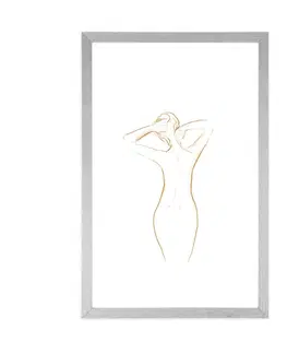 Ženy Plakát s paspartou křivky ženského těla