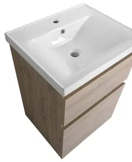 Koupelnový nábytek AQUALINE ALTAIR umyvadlová skříňka 52x72,5x45cm, dub emporio AI355