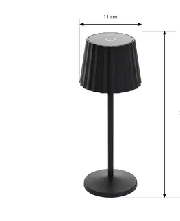 Venkovní osvětlení terasy Lindby Nabíjecí stolní lampa Lindby LED Esali, černá