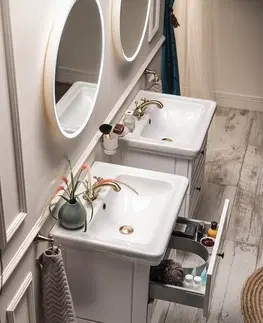 Koupelnový nábytek SAPHO VIOLETA umyvadlová skříňka 53,5x52x42,5cm, bílá pololesk VI060-3131