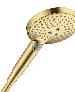 Sprchy a sprchové panely HANSGROHE Raindance Select S Sprchová hlavice 120, 3 proudy, EcoSmart, leštěný vzhled zlata 26531990
