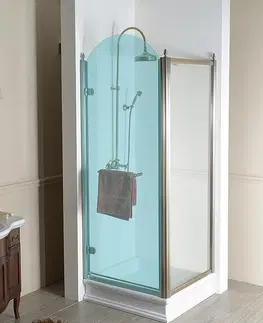 Sprchové kouty GELCO ANTIQUE boční stěna 1000, ČIRÉ sklo, bronz GQ5610C