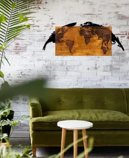 Nástěnné dekorace Nástěnná dekorace dřevo SVĚTADÍLY světlé 83 x 35 cm