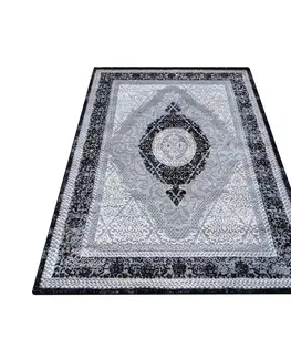 Vintage koberce Exkluzívny koberec čiernej farby vo vintage štýle Šířka: 120 cm | Délka: 170 cm