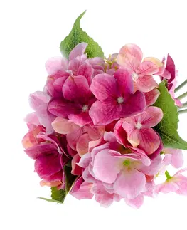 Květiny Umělá kytice Hortenzie růžová, 30 cm