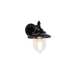 Venkovni nastenne svetlo Klasická venkovní nástěnná lampa černá IP44 - Oxford