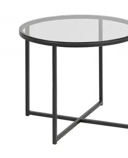 Konferenční stolky Actona Konferenční stolek Cross II kouřové sklo/černý