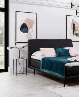Postele Artelta Manželská postel ASTERIA | 180 x 200 cm Barva: Černá / Soft 11