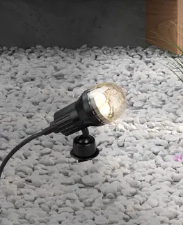 Zemní svítidlo s bodcem Briloner LED zapichovací bodovka Terra perleťový efekt IP44