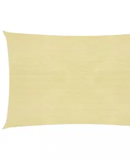Stínící textilie Stínící plachta obdélníková HDPE 3,5 x 5 m Dekorhome Béžová