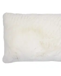 Dekorační polštáře Bílý plyšový měkoučký polštář Soft Teddy White Off - 40*15*60cm  Mars & More FXGKKW