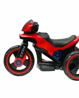 Dětská vozítka a příslušenství Baby Mix Dětská elektrická motorka Police červená, 100 x 50 x 61 cm