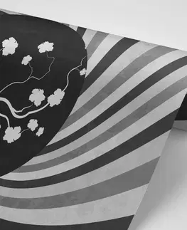 Samolepící tapety Samolepící tapeta černobílé asijské grunge pozadí