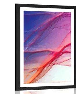 Abstraktní a vzorované Plakát s paspartou abstraktní vlnky plné barev