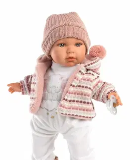 Hračky panenky LLORENS - 42406 BABY JULIA - realistická panenka se zvuky a měkkým látkovým tělem - 42 cm