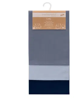 Utěrky AmeliaHome Sada kuchyňských ručníků Letty Plain - 3 ks modrá, velikost 50x70