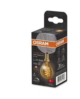 Stmívatelné LED žárovky OSRAM OSRAM Vintage 1906 LED kapka E14 3,4W gold dim