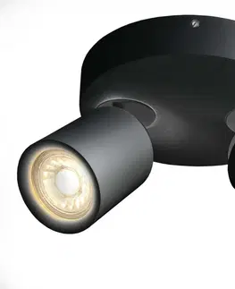 Moderní bodová svítidla Light Impressions Deko-Light stropní přisazené svítidlo Librae Roa II 220-240V AC/50-60Hz GU10 2x max. 50,00 W tmavě černá RAL 9005 348173