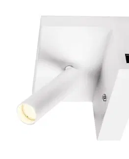 LED bodová svítidla SLV BIG WHITE KARPO Bedside LED vnitřní nástěnné nástavbové svítidlo, bílá, 3000K 1002140