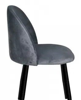 Židle TZB Židle SOUL VELVET tmavě šedá