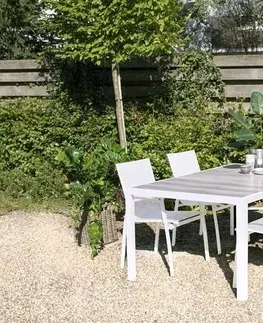 Zahradní židle a křesla Zahradní jídelní židle Canterbury stohovatelná - bílá
