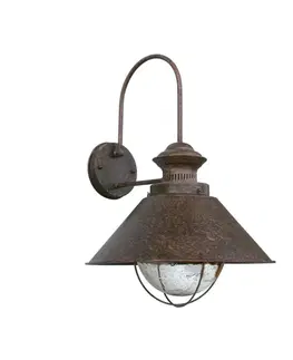 Rustikální venkovní nástěnná svítidla FARO NÁUTICA-P nástěnná lampa, rezavá
